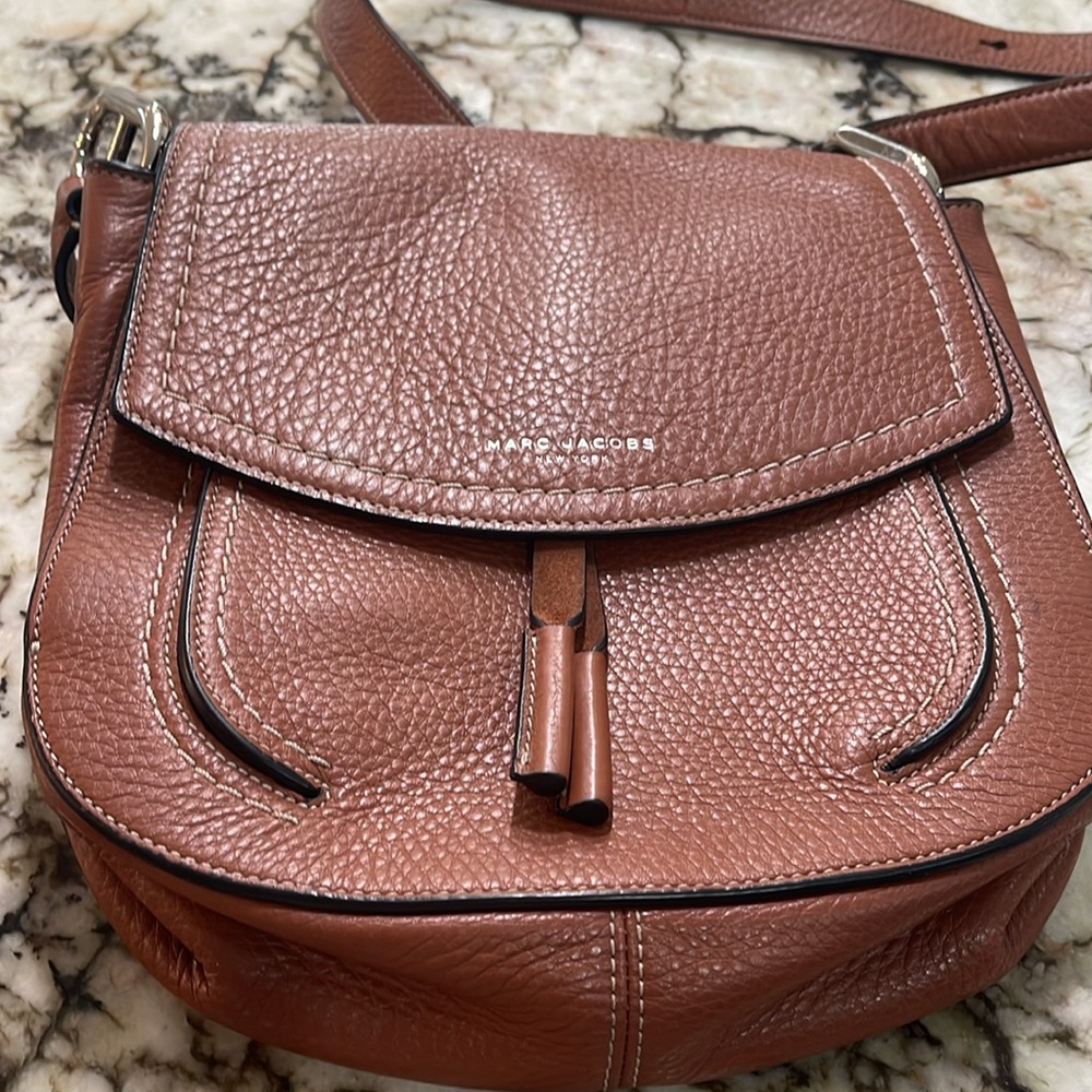 Marc Jacobs Brown Leather Crossbody Saddle Bag - Picture 2 of 11